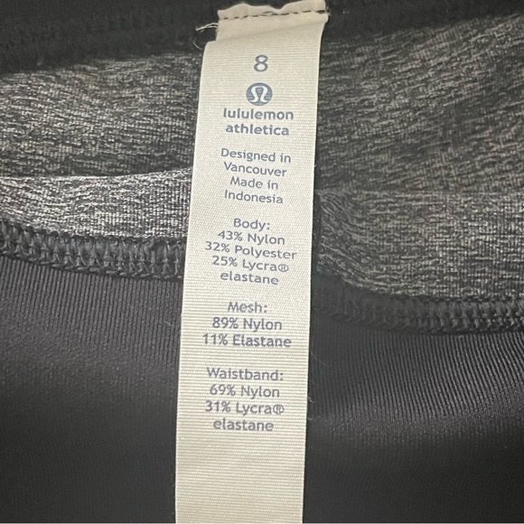 Lululemon Train Times Crop 17” Heathered Black 8 - Picture 10 of 11